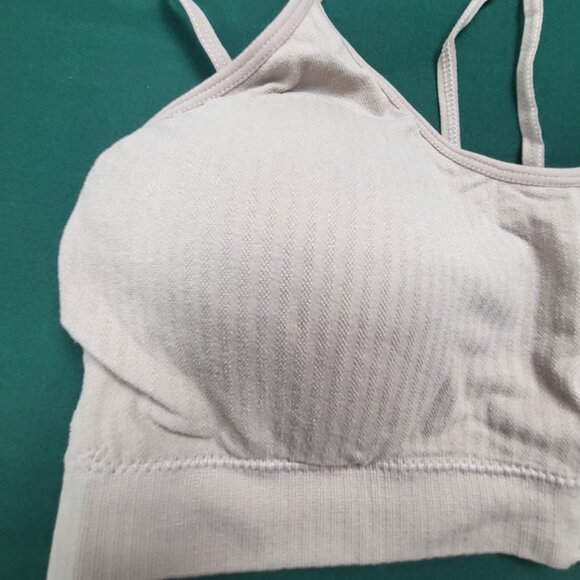 NWOT Set of three Danskin brand bralettes in cream, tan, and stone EUC size L - Picture 7 of 16